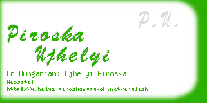 piroska ujhelyi business card